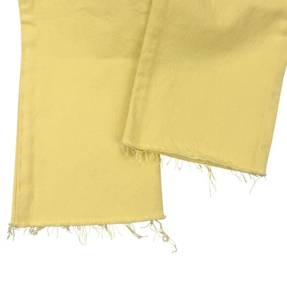 NWT LEVI'S Women's 501 Original High Rise Straight Cropped Jeans 25 X 26 Yellow - Picture 7 of 9